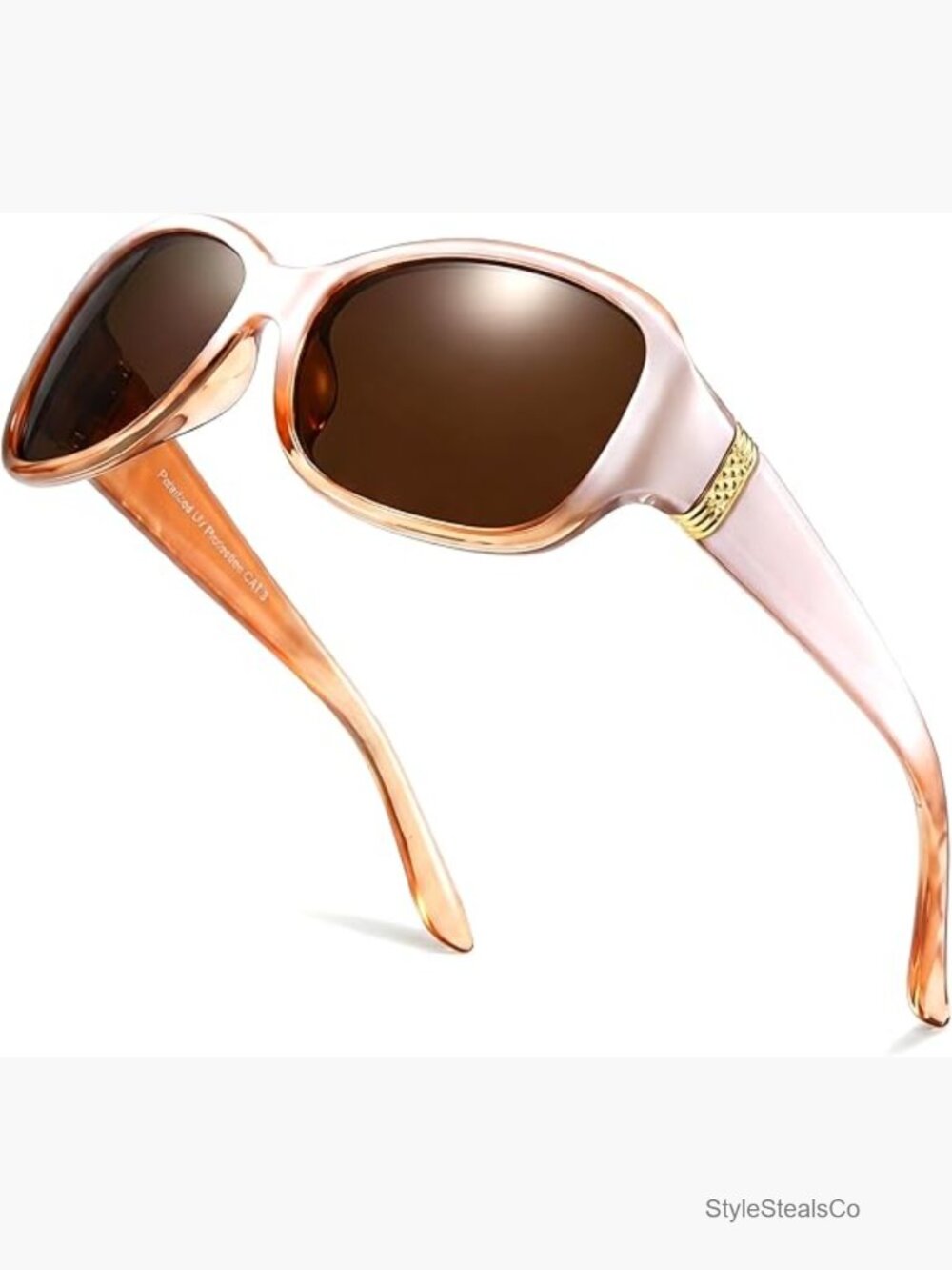Trendy Polarized Wrap Around Sunglasses Uv400 Protection